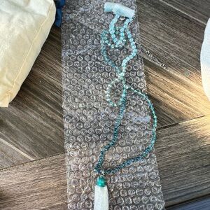 Chloe and Isabel turquoise blue beaded tassel necklace/bracelet